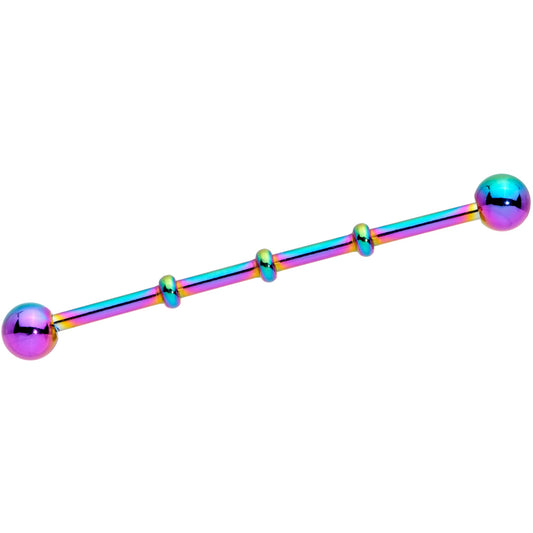 Ball Rainbow Anodized Titanium Industrial Project Bar 40mm