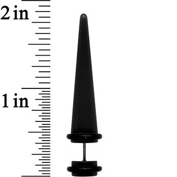 Black Acrylic Straight Taper Cheater Plug Set
