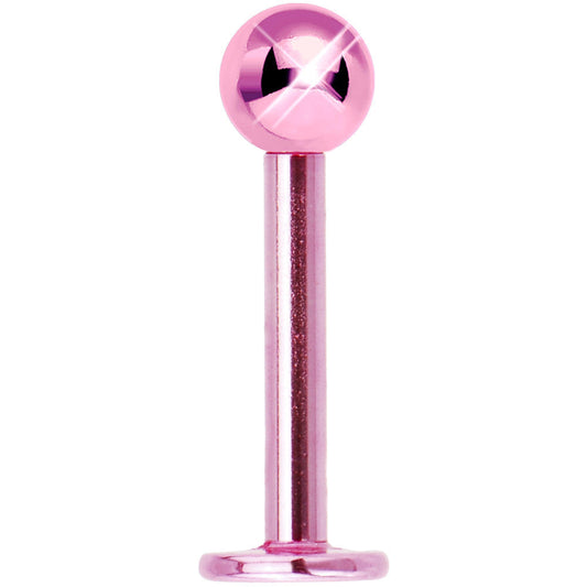14G 3/8 Light Pink Electro Titanium Labret Monroe