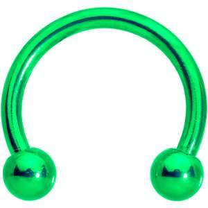 14G 1/2 Green Electro Titanium Horseshoe