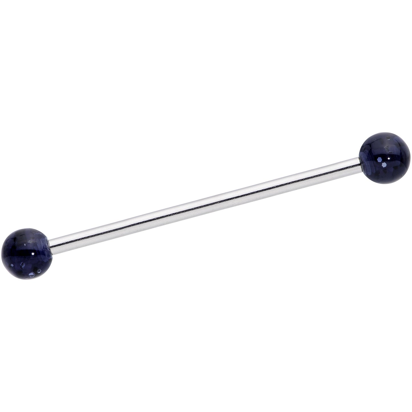 Black Glitter Industrial Barbell 31mm