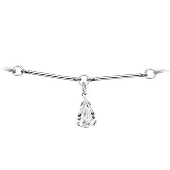 Clear Majestic Gem Teardrop Belly Chain