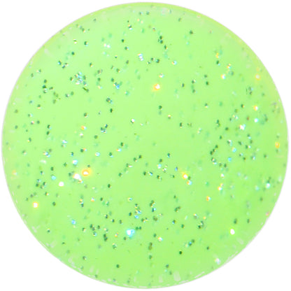 18mm Green Neon Glitter Saddle Plug