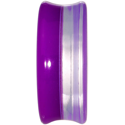 26mm Purple Neon Glitter Saddle Plug