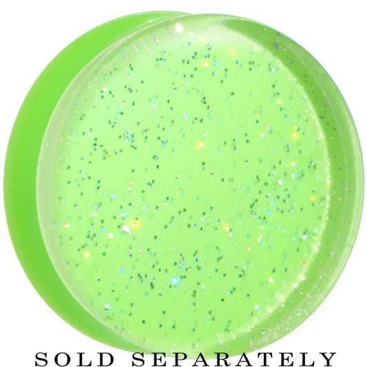 28mm Green Neon Glitter Saddle Plug