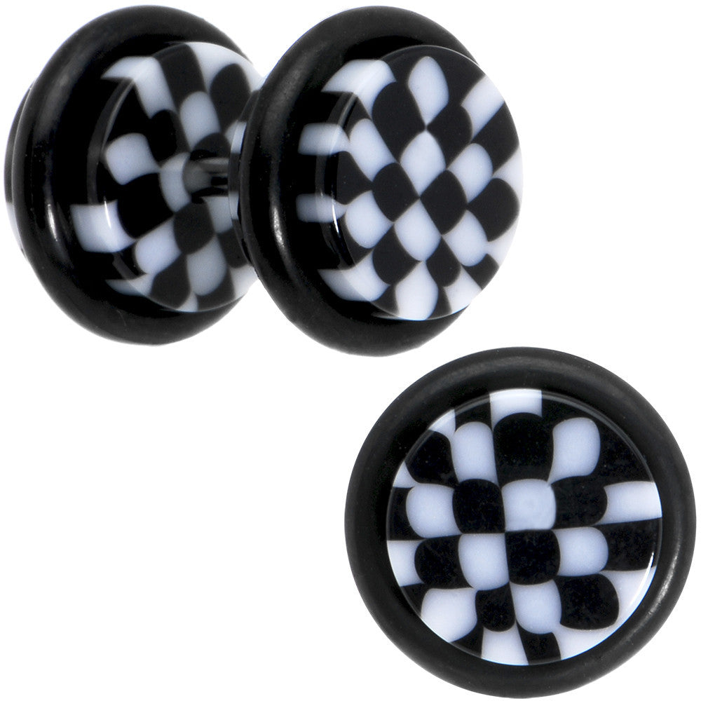 Black Checkerboard Cheater Plug