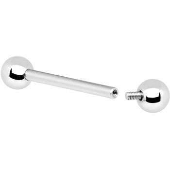 14G Internally Threaded Steel Barbell Tongue Ring 3/4 5mm