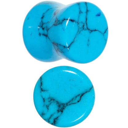 00G Turquoise Natural Stone Saddle Plug Set