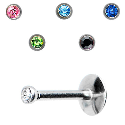 14G Cubic Zirconia Interchangeable Labret Pack Set