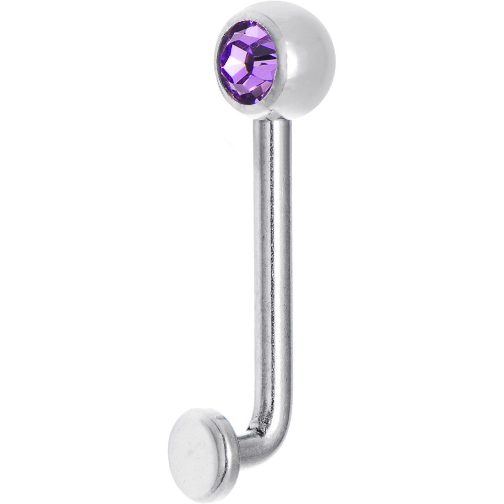 14G 5mmTanzanite Gem Vertical Hood Piercing -1/2 2mm Rise