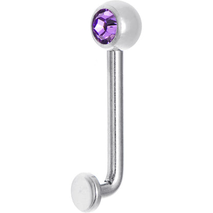 14G 5mmTanzanite Gem Vertical Hood Piercing -1/2 2mm Rise