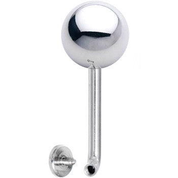 14G 8mm Steel Ball Vertical Hood Piercing -1/2 2mm Rise