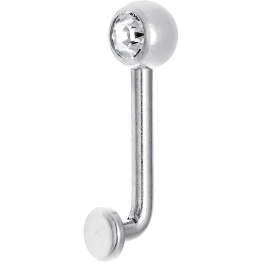 14G 5mm Clear Gem Vertical Hood Piercing -7/16 2mm Rise