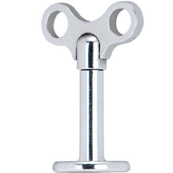 16G 6mm Steel Winding Key Top Labret Monroe Tragus