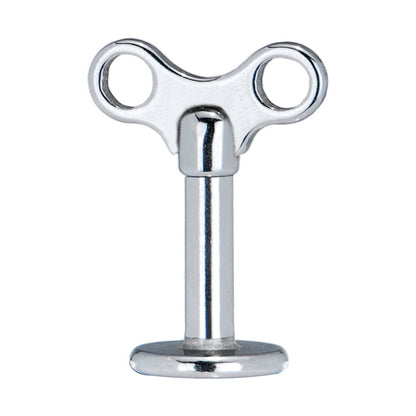 16G 6mm Steel Winding Key Top Labret Monroe Tragus