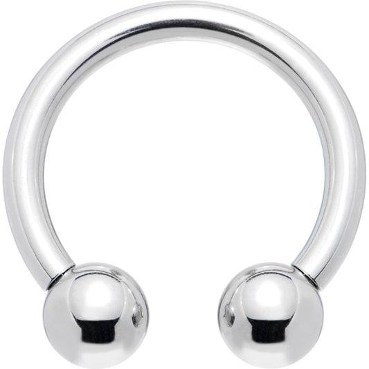 12G Internally Threaded Horseshoe Circular Barbell - 1/2 5mm