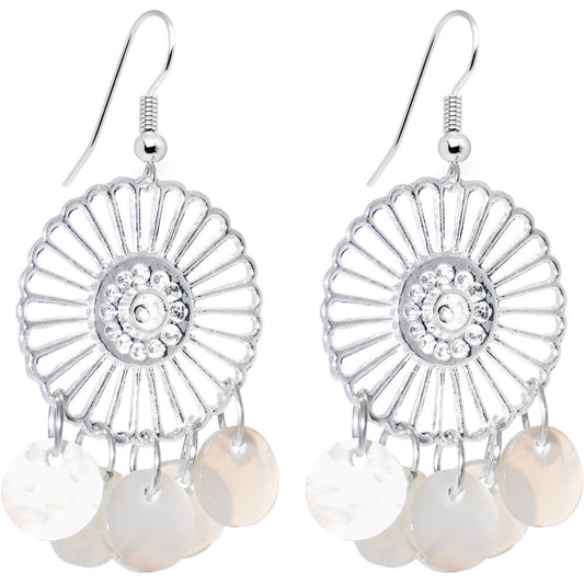 Silver Shade and Hammershell Earrings