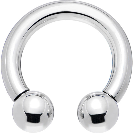 8G Internally Threaded Horseshoe Circular Barbell - 1/2 6mm