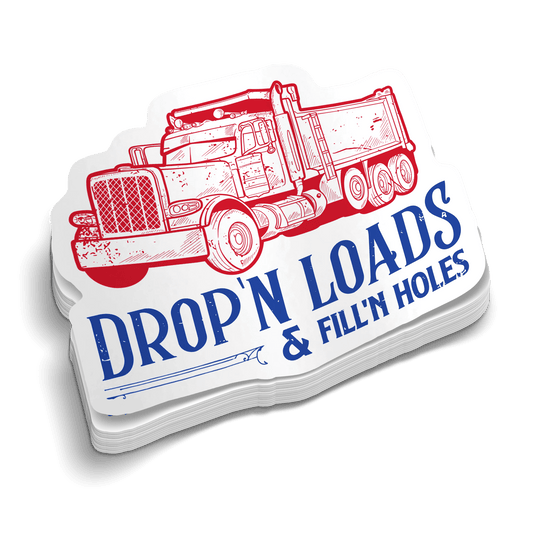Dropin' Loads Hard Hat Decal