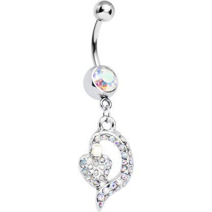Aurora Gem Dynamic Heart Belly Ring
