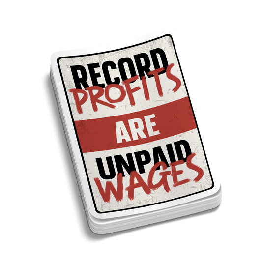 Unpaid Wages Hard Hat Decal