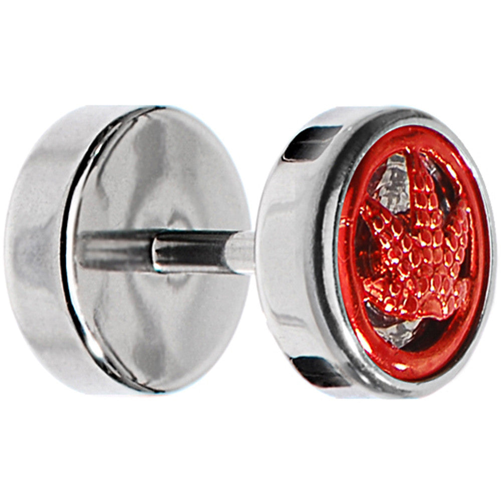 Anodized Titanium Red Pot Leaf Cheater Plug