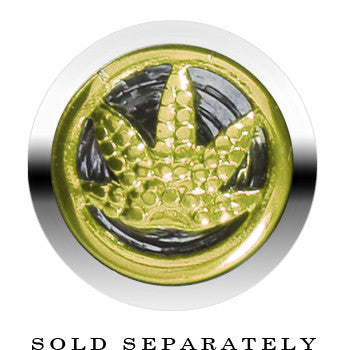 Anodized Titanium Gold Pot Leaf Cheater Plug