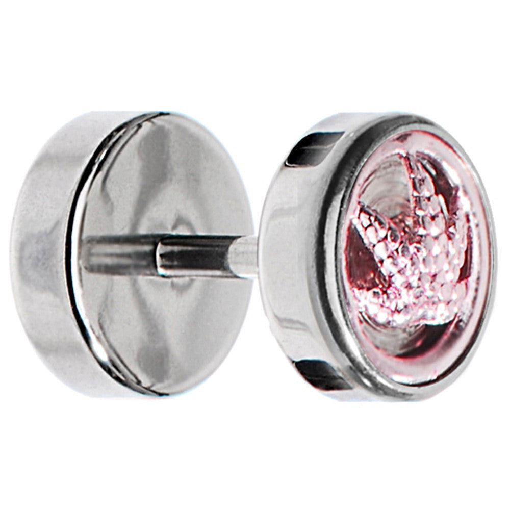 Anodized Titanium Pink Pot Leaf Cheater Plug