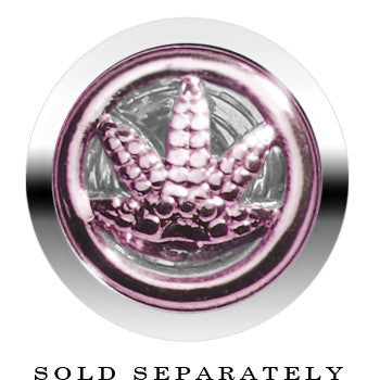 Anodized Titanium Pink Pot Leaf Cheater Plug