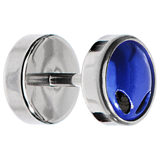 Anodized Titanium Blue Alien Head Cheater Plug