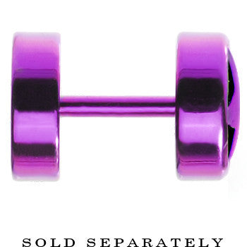 Purple Anodized Titanium Star Cheater Plug