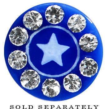 Blue Acrylic Jeweled Star Cheater Plug