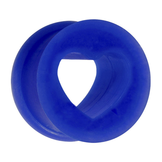 9/16 Blue Heart Silicone Flexible Tunnel