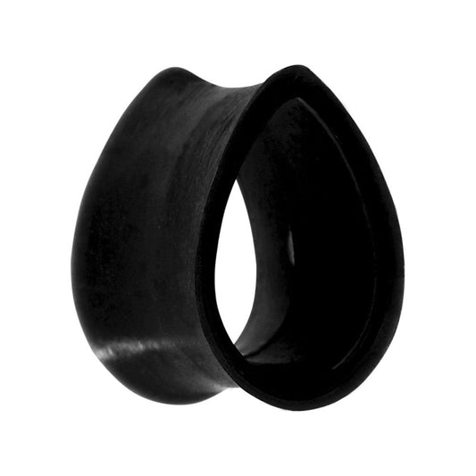 00G Black Teardrop Silicone Flexible Tunnel