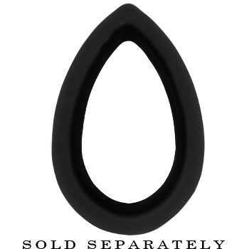 00G Black Teardrop Silicone Flexible Tunnel