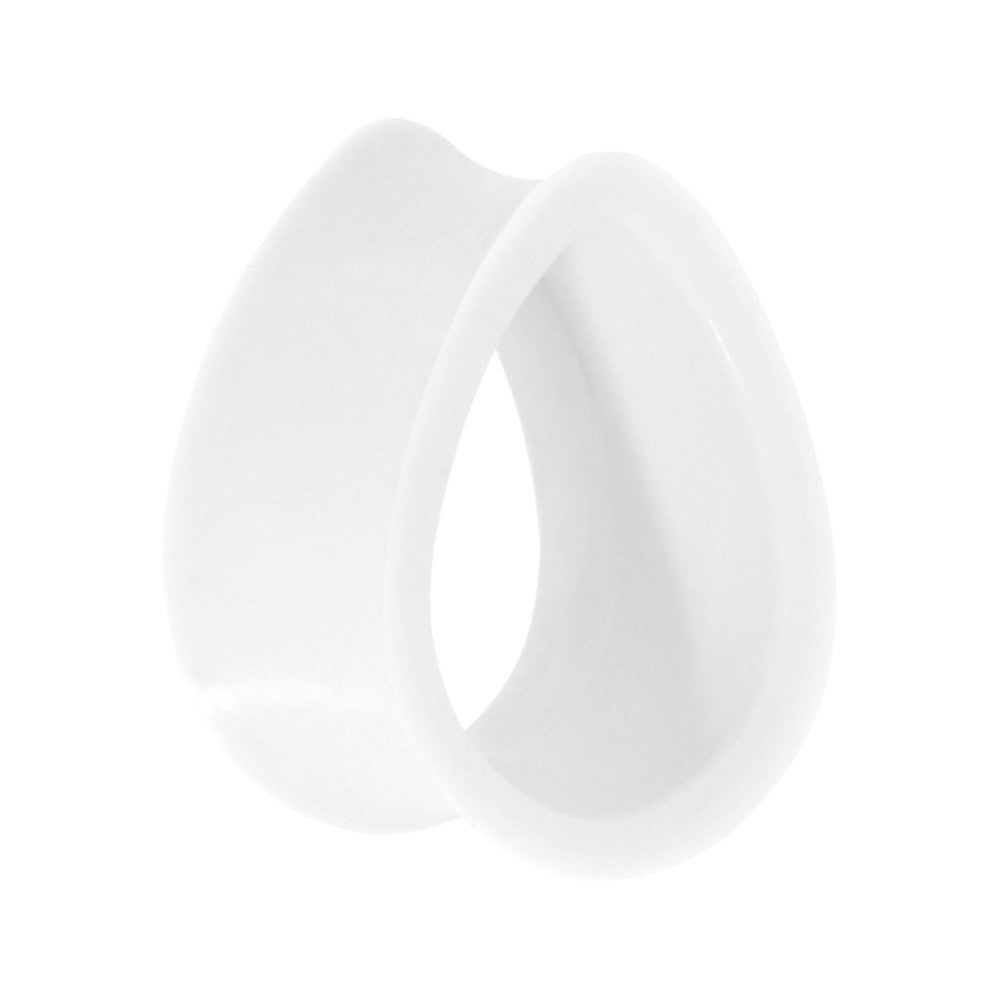 18mm White Teardrop Silicone Flexible Tunnel