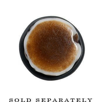 2G Brown White Resin Native Skull Taper