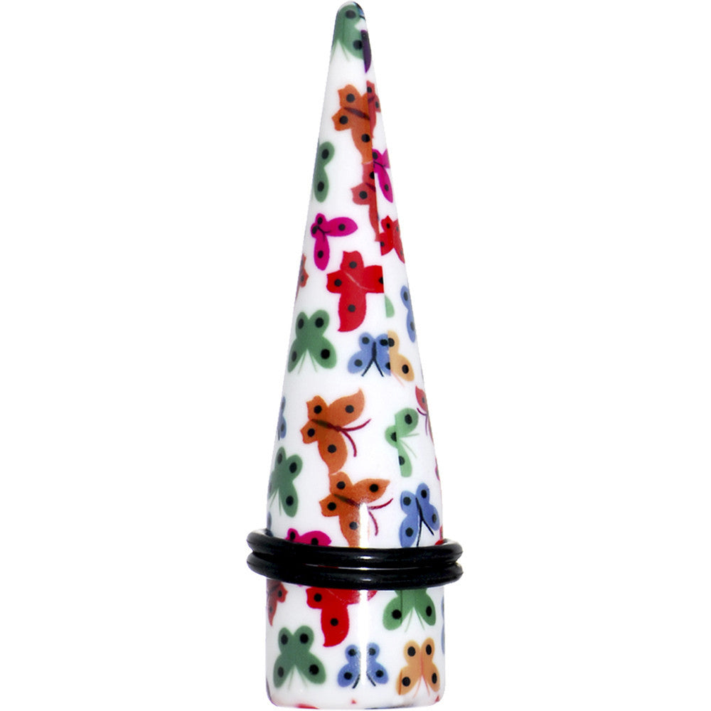 5/8 Multi Color Butterfly Acrylic Ear Taper