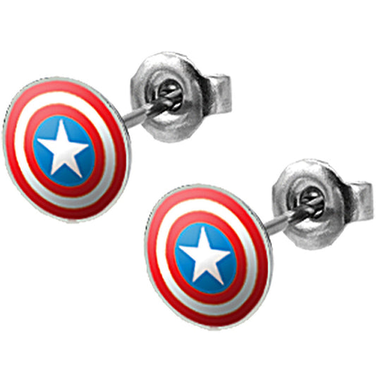 Captain America Stud Earrings