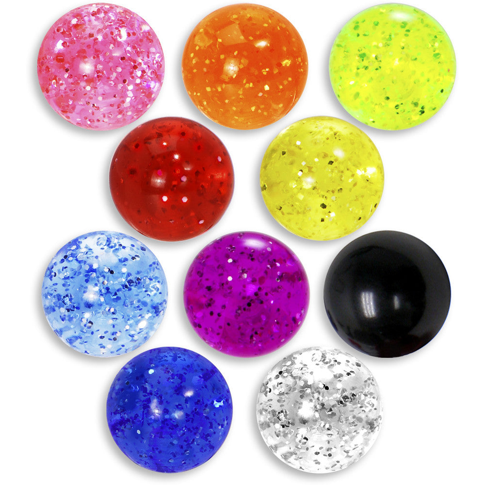 5mm Glitter Acrylic Replacement Ball Bonus Back