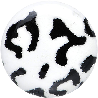 Leopard Print Glow in the Dark Saddle Plug 0G to 1 Inch