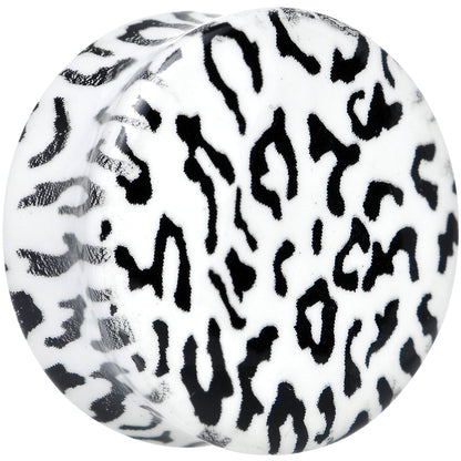 Leopard Print Glow in the Dark Saddle Plug 0G to 1 Inch
