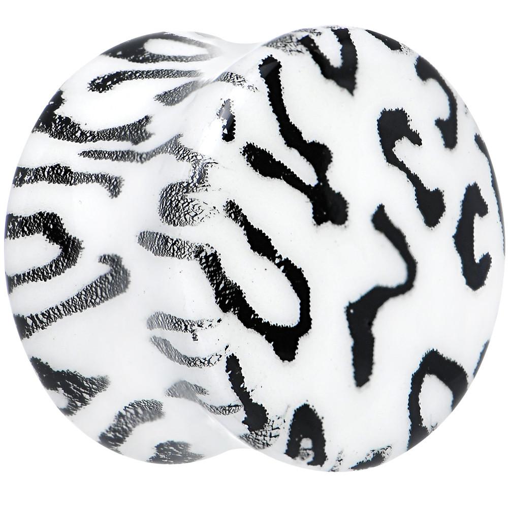 Leopard Print Glow in the Dark Saddle Plug 0G to 1 Inch