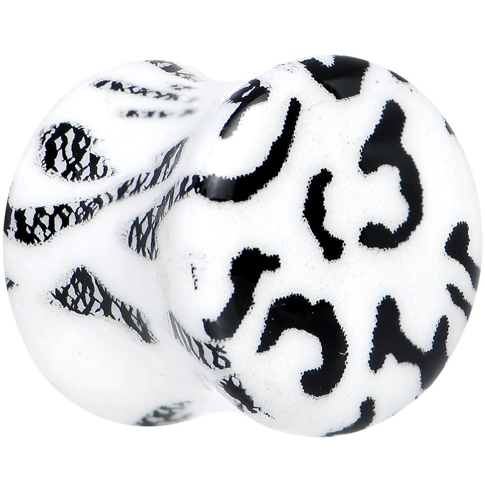 Leopard Print Glow in the Dark Saddle Plug 0G to 1 Inch