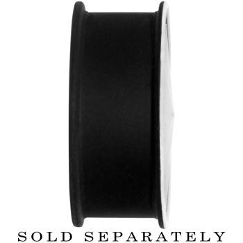 5/8 Black White Star Silicone Plug