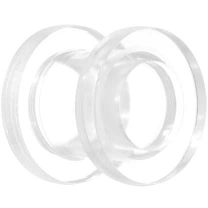 0G Clear Acrylic Screw Fit Tunnel Plug Set