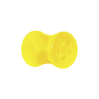 Acrylic Neon Yellow Star Tunnel Plug 2G to 20mm