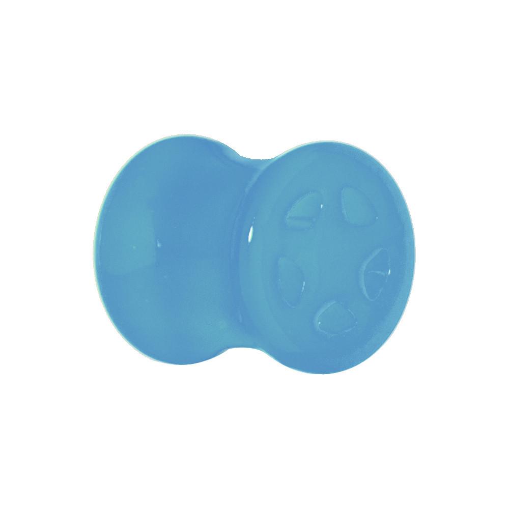 Acrylic Neon Blue Star Tunnel Plug 2G to 20mm