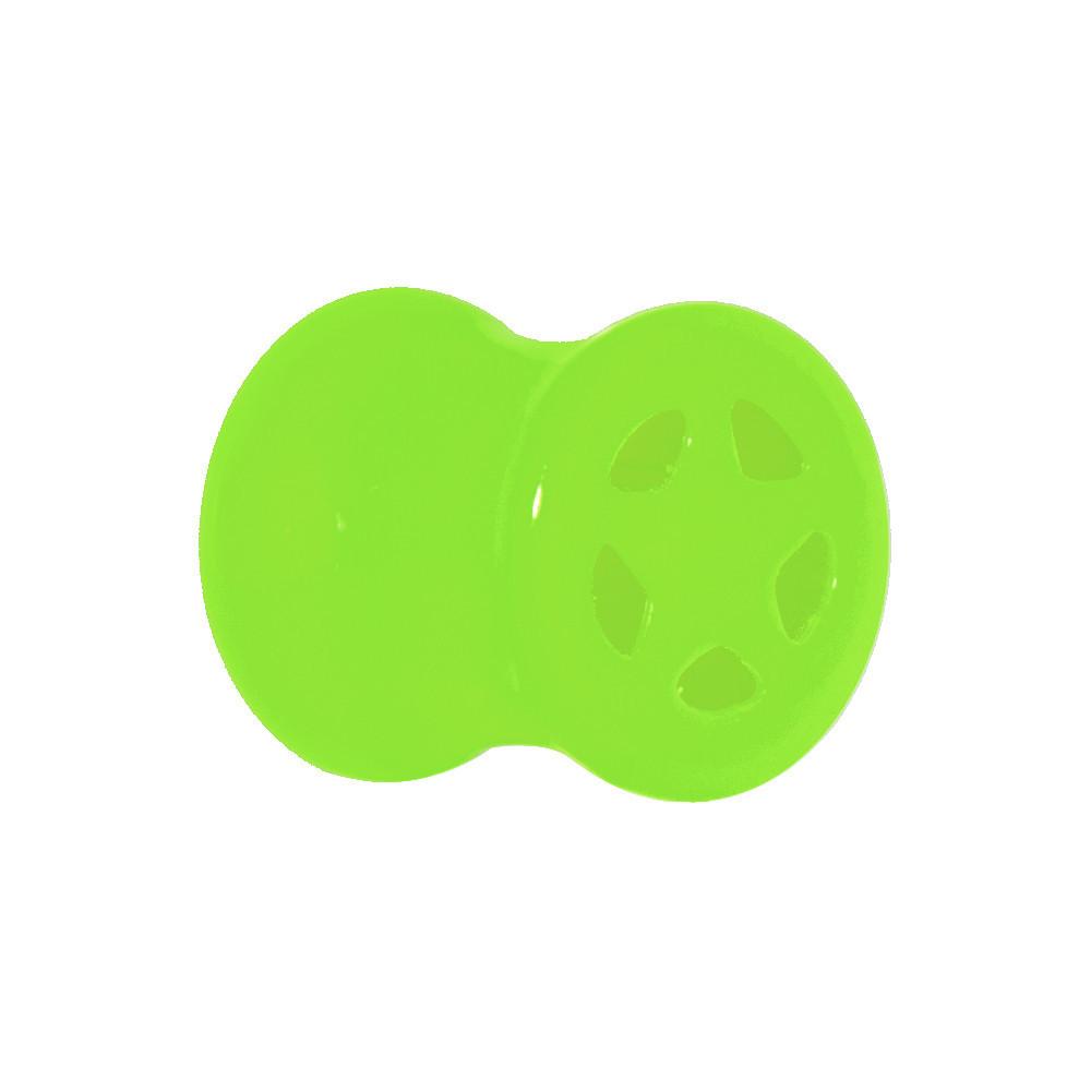 Acrylic Neon Green Star Tunnel Plug 2G to 20mm