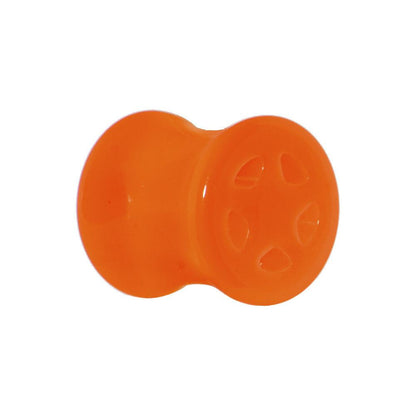 Acrylic Neon Orange Star Tunnel Plug 2G to 20mm
